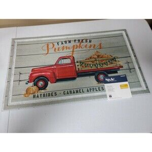 Autumn Harvest Leaf Fall Leaves Thanksgiving Accent Area Floor Rug Door Mat